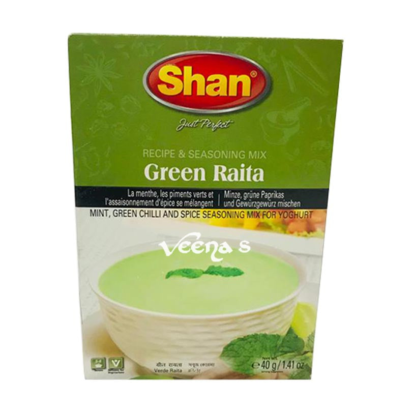 Buy Shan Green Raita Masala 40g at Veenas.com - Online Indian Grocery Store UK
