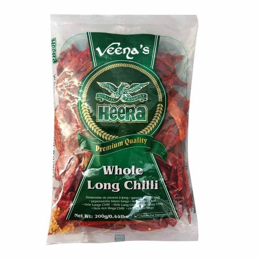 Heera Whole Long Chilli 200g - veenas.com