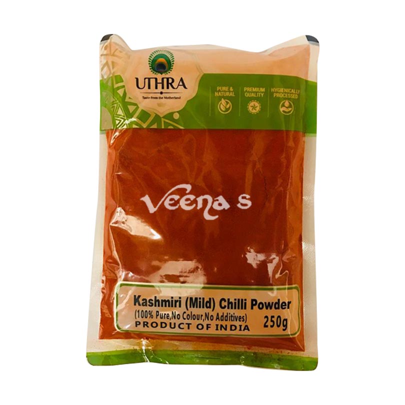 Buy Uthra Kashmiri (Mild) Chilli Powder 250g at Veenas.com - Online Indian Grocery Store UK