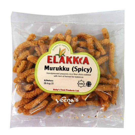 Elakkia Murukku Spicy 150g - veenas.com