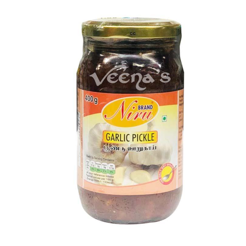 Buy Niru Garlic Pickle 400g at Veenas.com - Online Indian Grocery Store UK