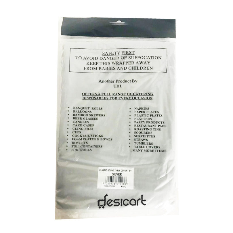 Udl Assorted Round Table Cover Silver Ptc12