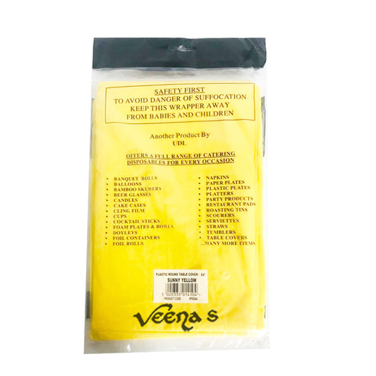 UDL Assorted Round Table Cover Yellow Ptc04
