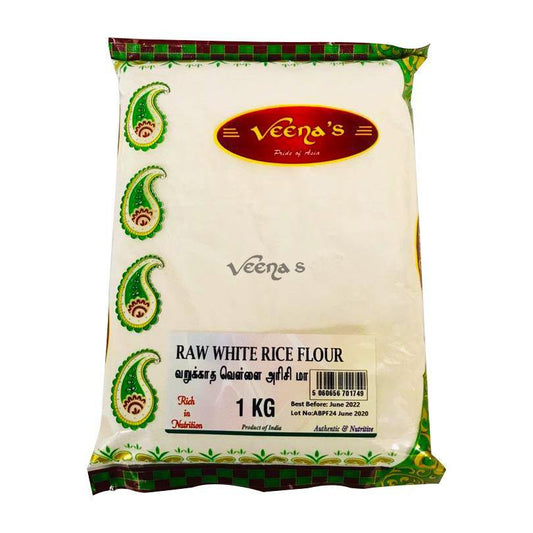Veenas Unroasted White Rice Flour 1Kg - veenas.com