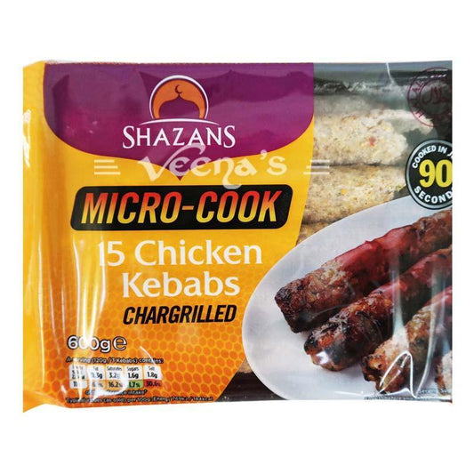 Shazans 15 Micro Cook Chicken Kebab 600g - veenas.com