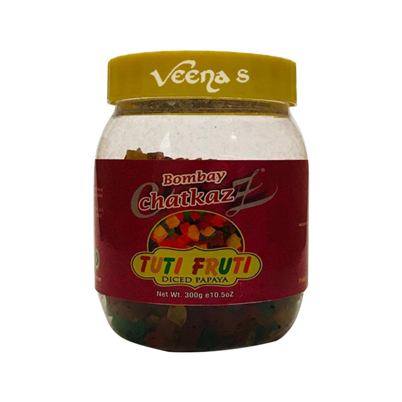 Buy Bombay Chatkaz Tuti Fruit 300g at Veenas.com - Online Indian Grocery Store UK