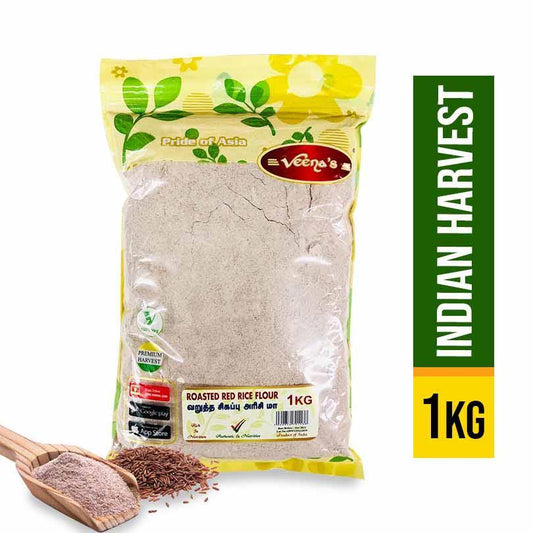 Veenas Roasted Red Rice Flour 1Kg - veenas.com