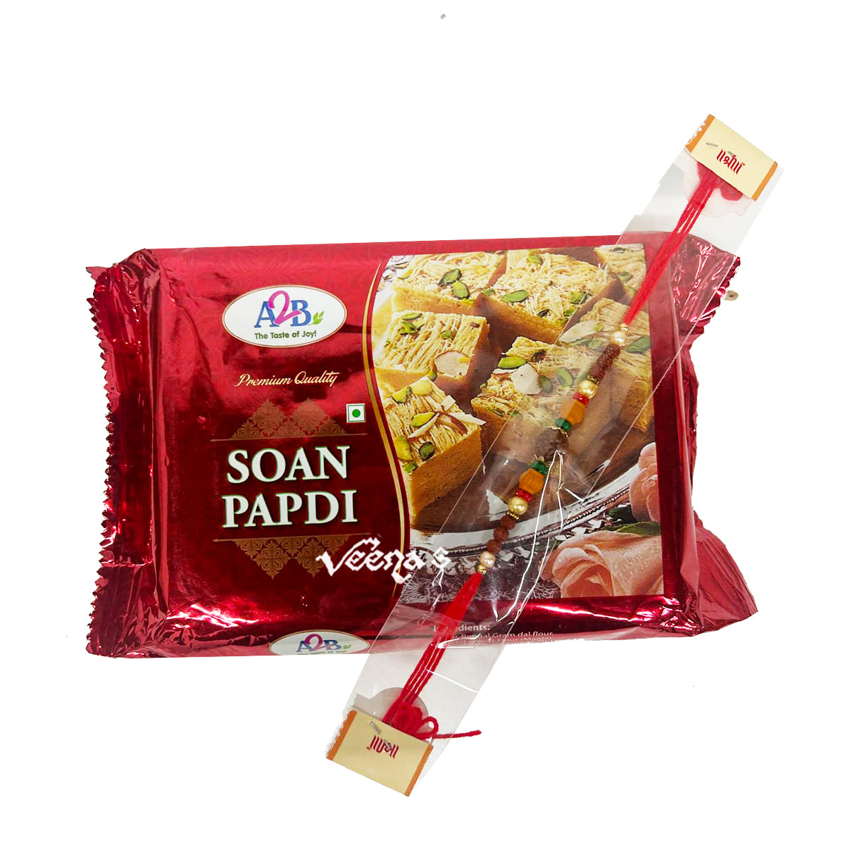 Buy A2B Soan Papdi 250g + Free Rakhi at Veenas.com - Online Indian Grocery Store UK