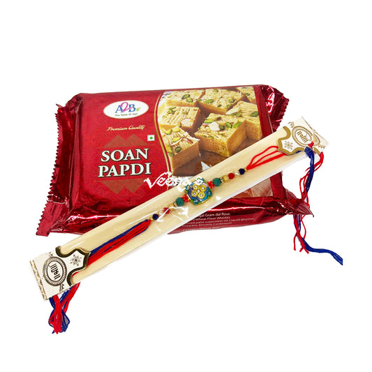 Buy A2B Soan Papdi 250g + Free Rakhi at Veenas.com - Online Indian Grocery Store UK