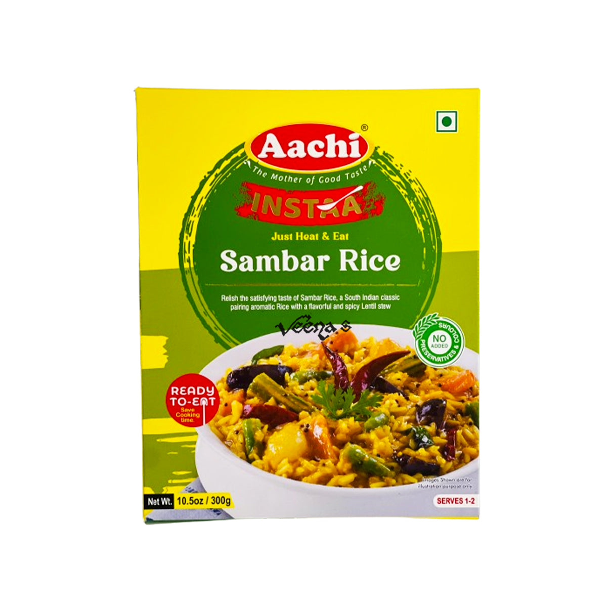 Buy Aachi Heat & Eat Sambar Rice 300g at Veenas.com - Online Indian Grocery Store UK