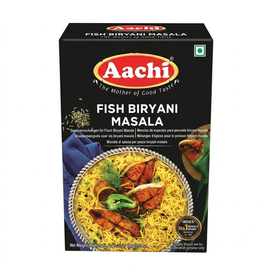 Buy Aachi Fish Biryani Masala 45g Veenas.com - online Indian Grocery Store UK