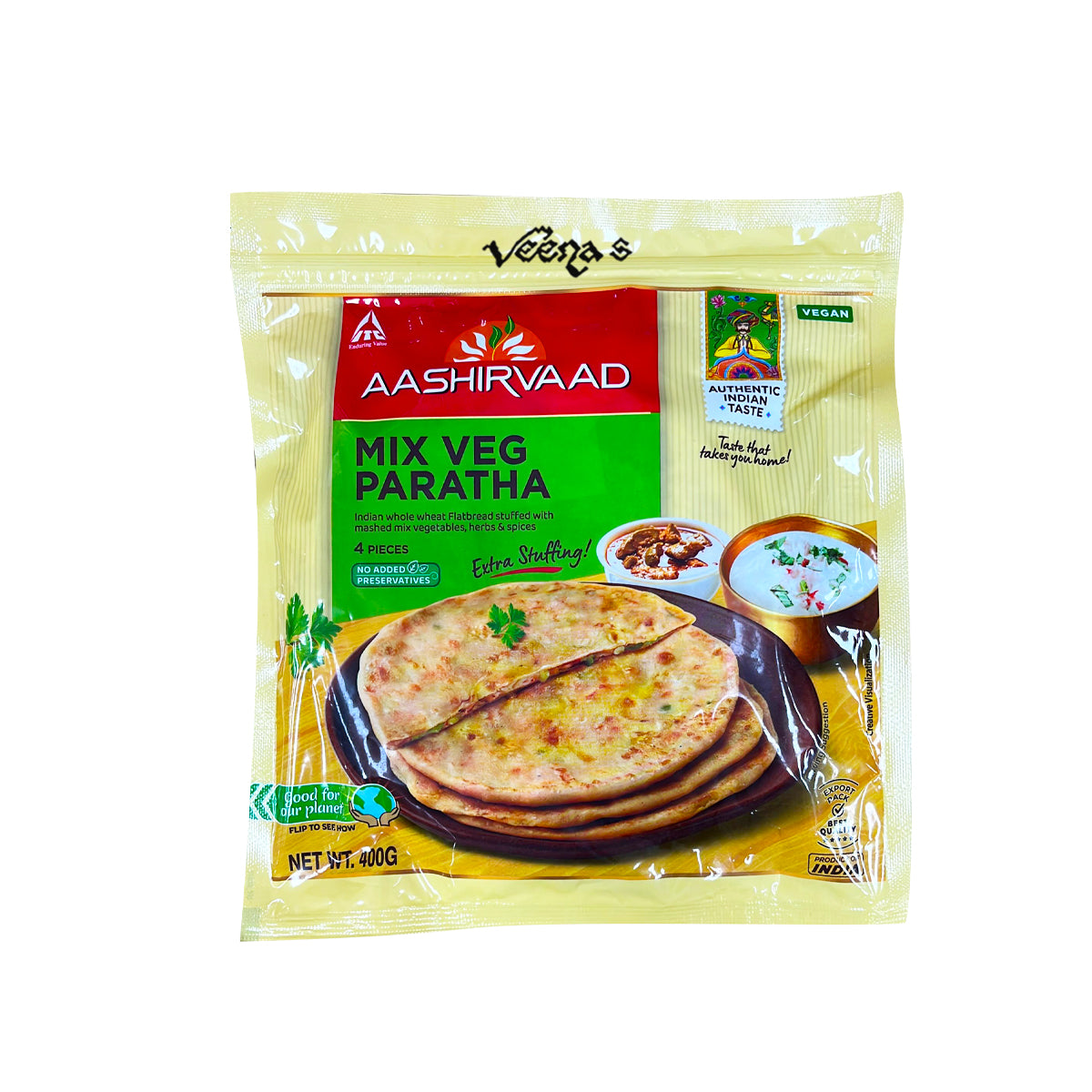 Aashirvaad Mix Veg Paratha 400g