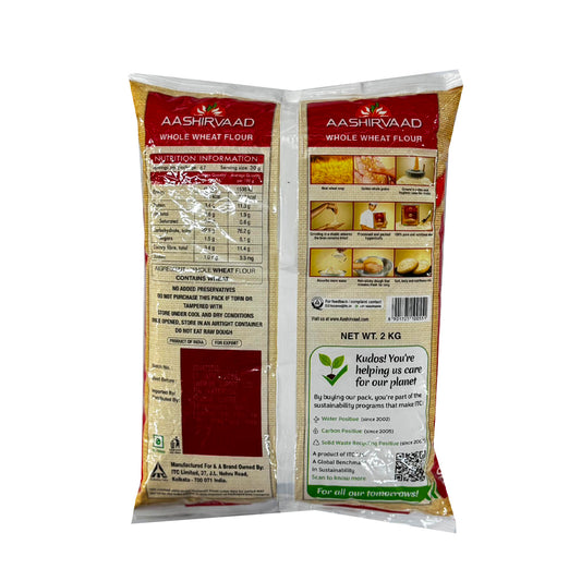 Aashirvaad Whole Wheat Flour (Export Pack) – Pure chakki atta for soft rotis