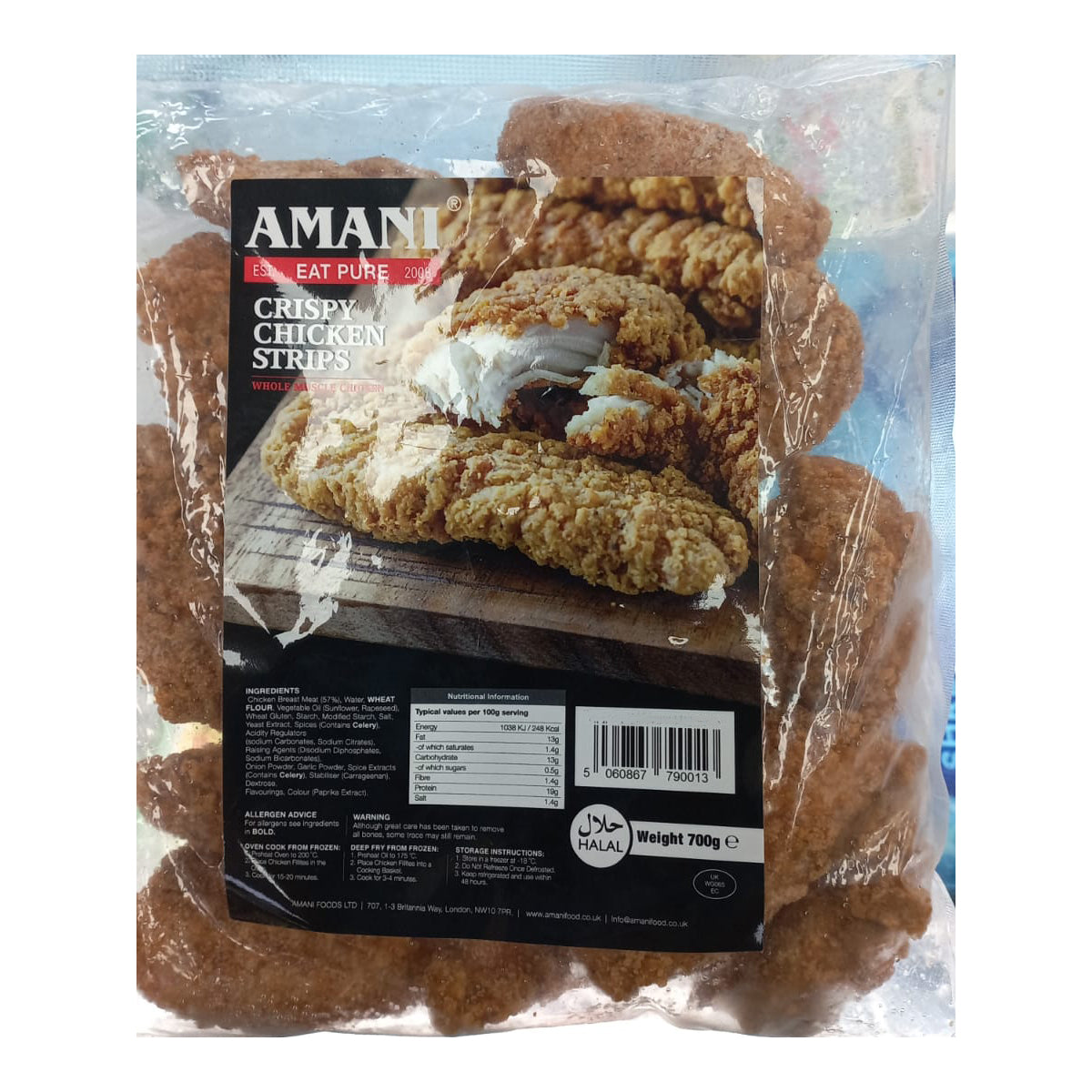 Buy Amani Crispy Chicken Strips 700g at Veenas.com - Online Indian Grocery Store UK