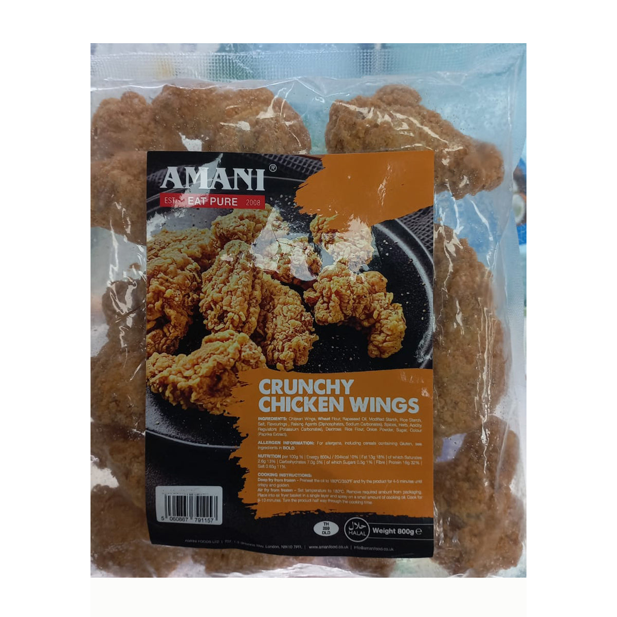 Buy Amani Crunchy Chicken Wings 800g at Veenas.com - Online Indian Grocery Store UK