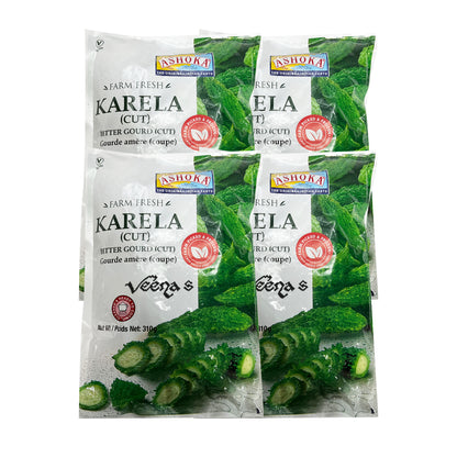 Buy Ashoka Karela Cut (Pack of 4) 310g at Veenas.com - Online Indian Grocery Store UK