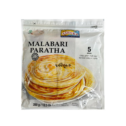 Buy Ashoka Malabari Paratha (5 Pieces) 350g at Veenas.com - Online Indian Grocery Store UK
