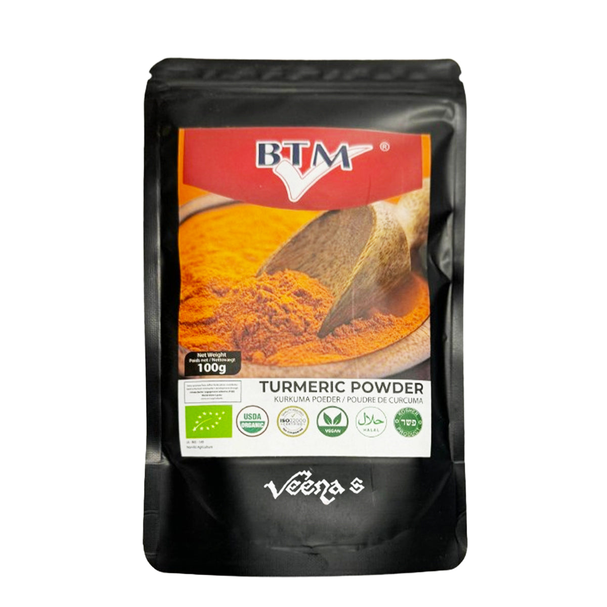 Buy BTM Turmeric Powder 100g at Veenas.com - Online Indian Grocery Store UK