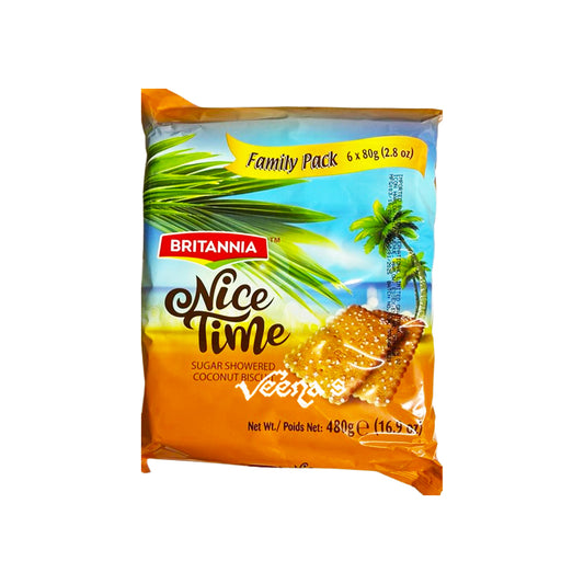 Britannia Nice Time Biscuits Family Pack (6x80g)