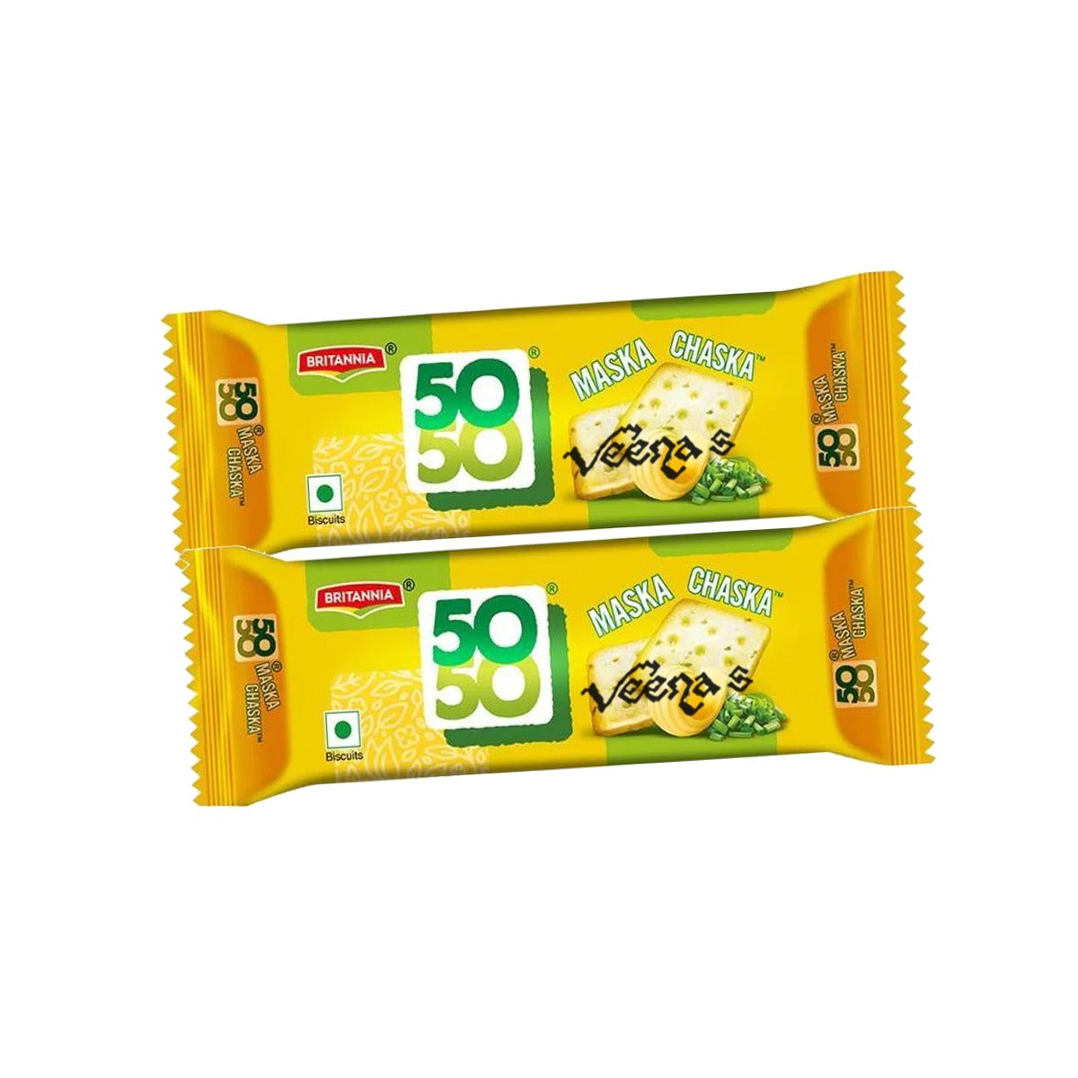 Buy Britannia 50-50 Maska Chaska 62g (Pack of 2) at Veenas.com - Online Indian Grocery Store UK
