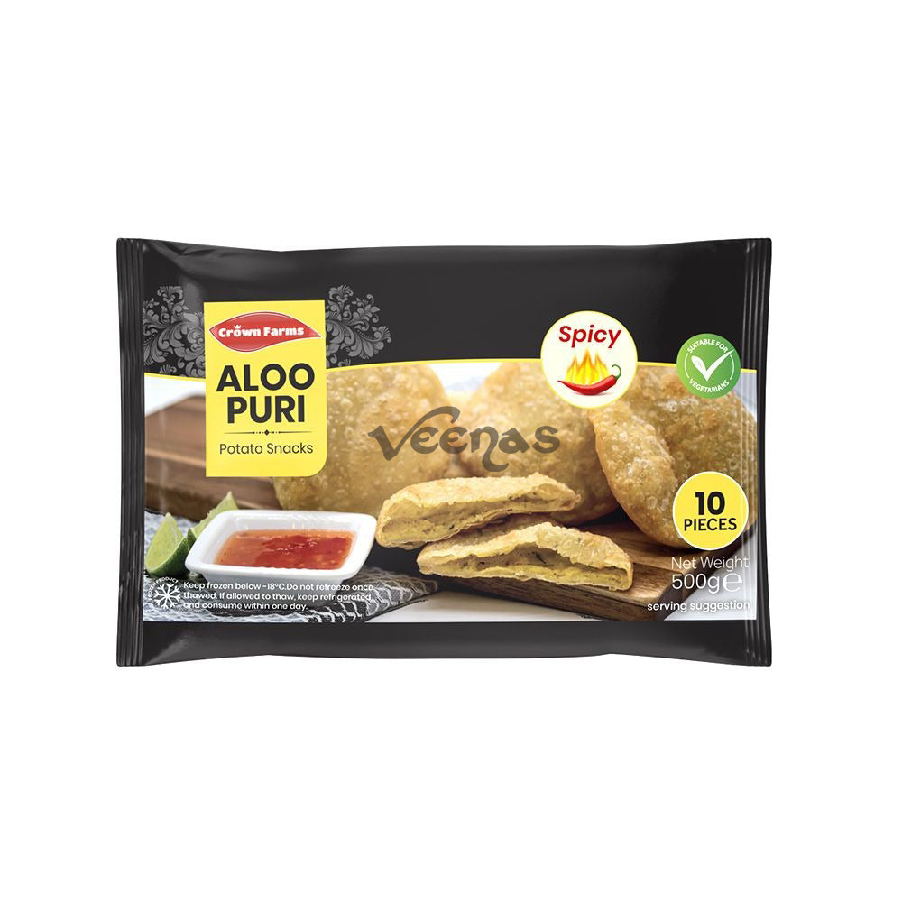 Buy Crown Farms 10 Aloo Puri Original 450g at Veenas.com - Online Indian Grocery Store UK