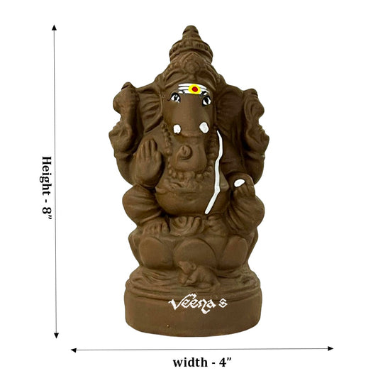 Clay Vinayagar 8 Inch 