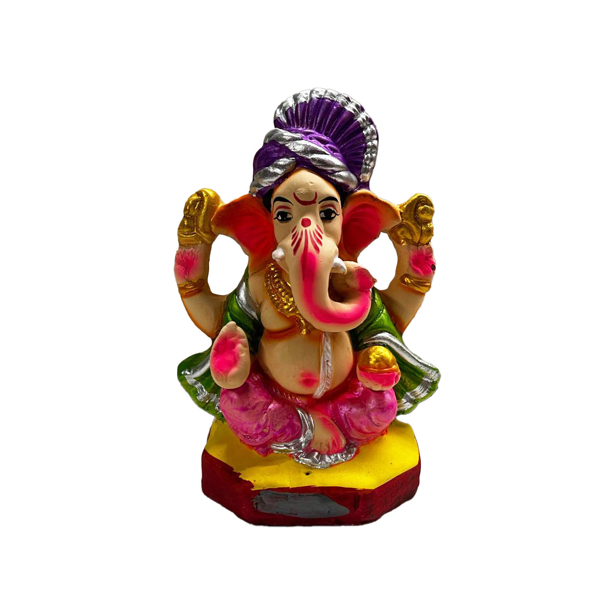 Buy Colour Clay Ganesha (Vinayagar) Idol Violet at Veenas.com - Online Indian Grocery Store UK