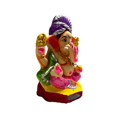 Buy Colour Clay Ganesha (Vinayagar) Idol Violet at Veenas.com - Online Indian Grocery Store UK