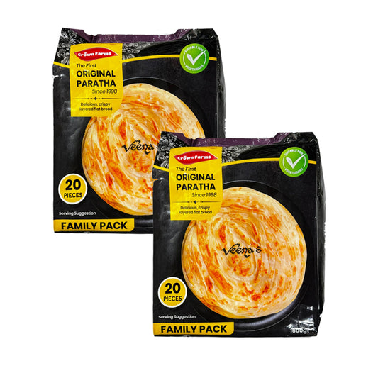 Buy Crown Farms Plain Paratha Family Pack 1.6kg at Veenas.com - Online Indian Grocery Store UK