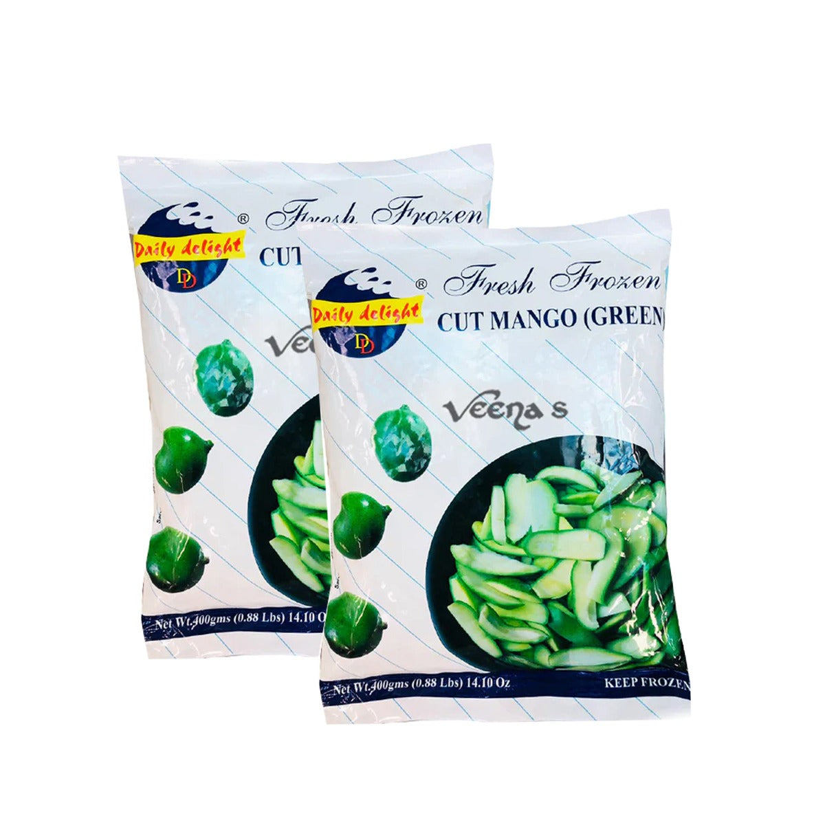 Buy Daily Delight Cut Mango Green 400g Pack of 2 at Veenas.com - Online Indian Grocery Store UK