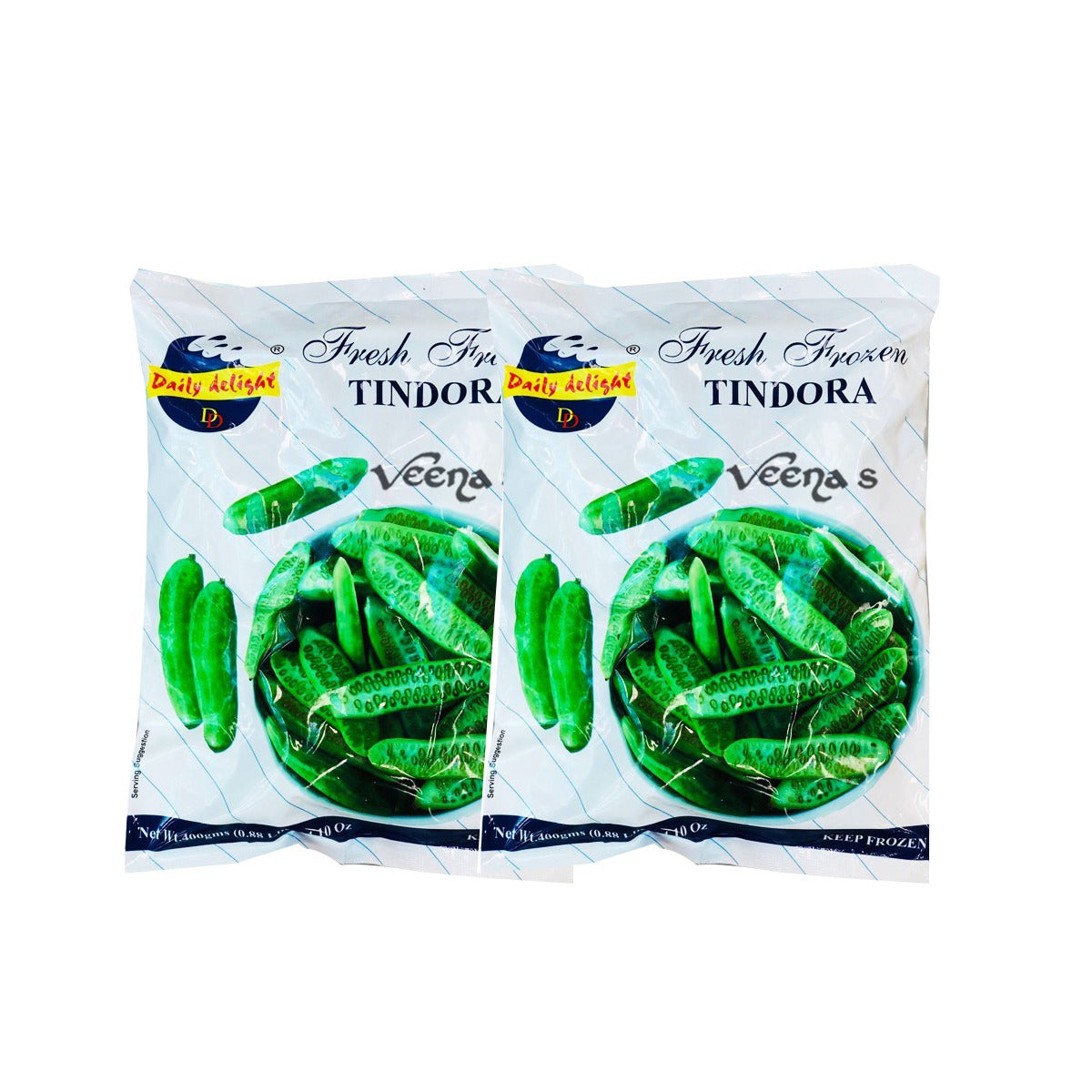 Buy Daily Delight Frozen Tindora 400g Pack of 2 at Veenas.com - Online Indian Grocery Store UK