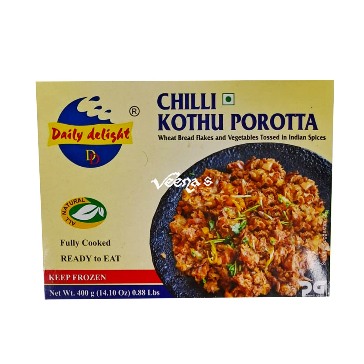 Buy Daily Delight Chilli Kothu Porotta 400g at Veenas.com - Online Indian Grocery Store UK