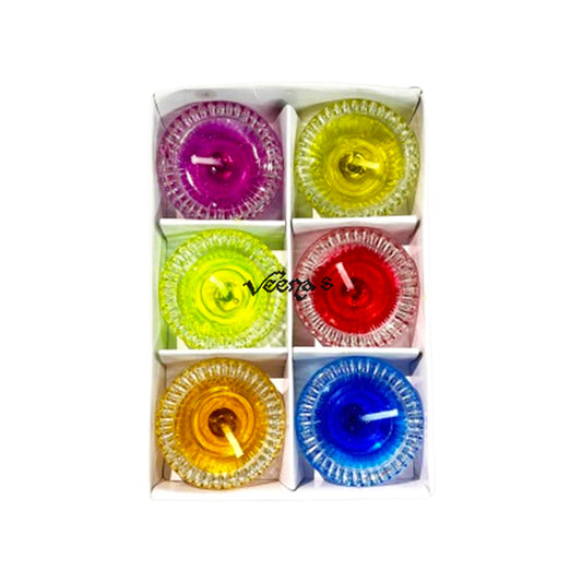 Design Wax Gel Diya (Set of 6 Pieces)