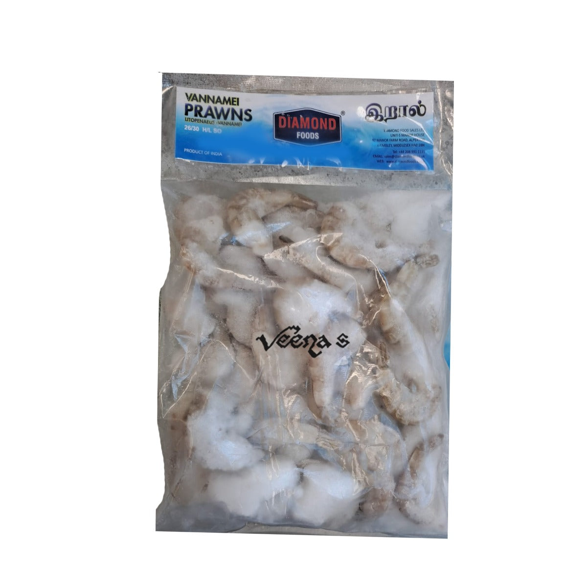 Diamond Vannamei Prawn 26/30 HL/SO 600g
