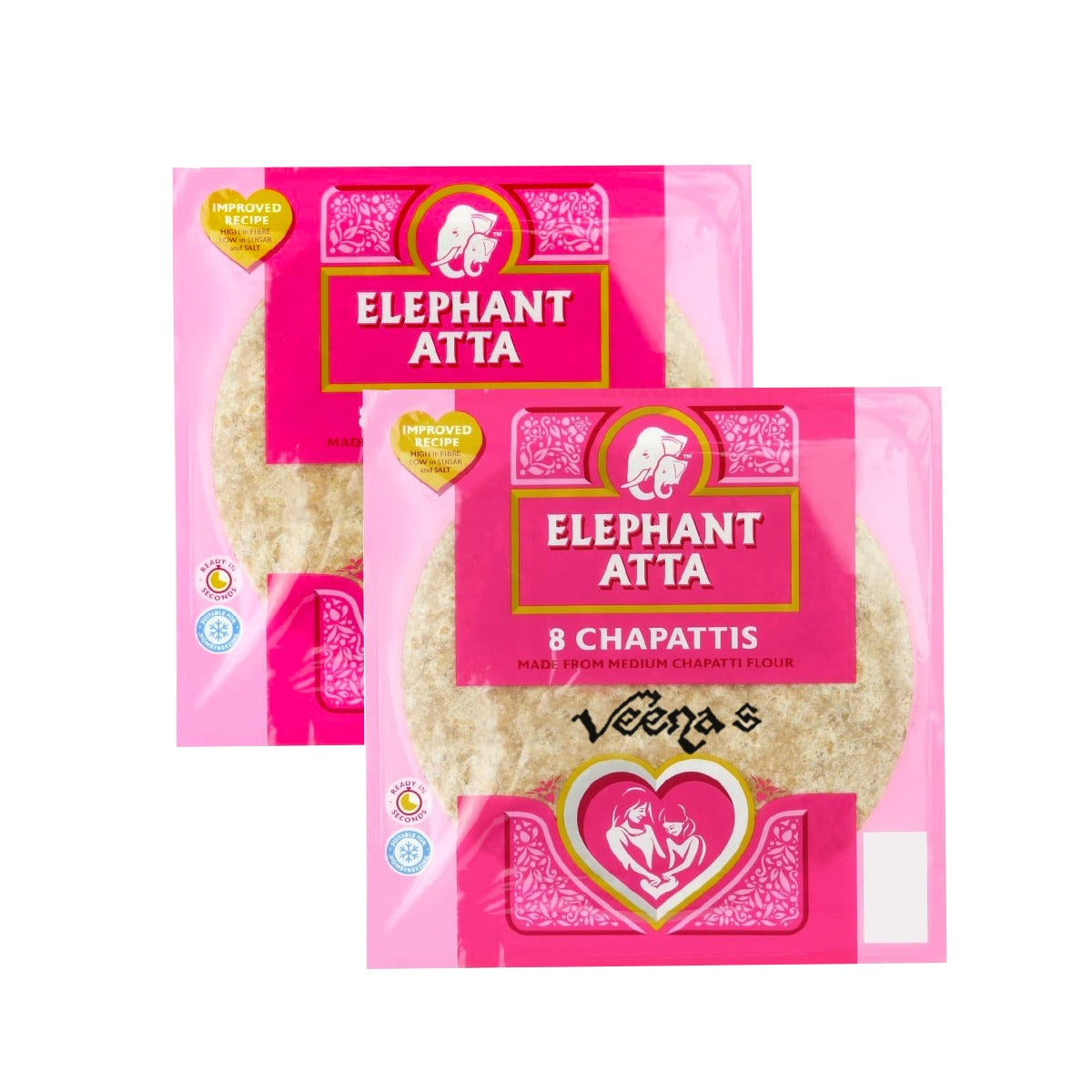 Elephant Atta Chapattis 360g (8Pcs) (Pack of 2)