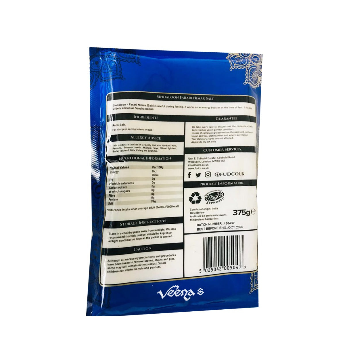 Fudco Sindaloon Farari Nimak (Fasting Salt) 375g 