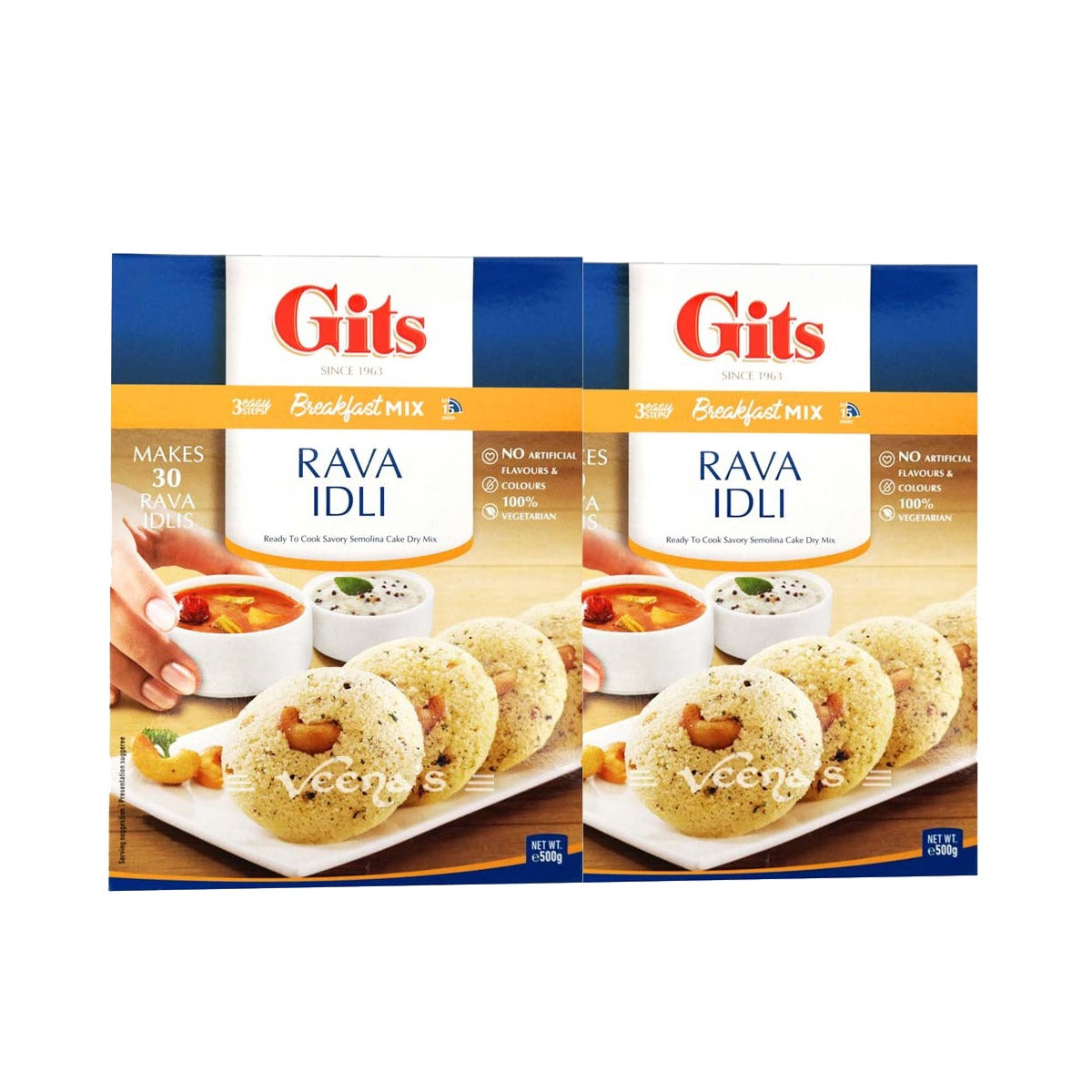 Buy Gits Rava Idli Mix 500g (Pack of 2) at Veenas.com - Online Indian Grocery Store UK