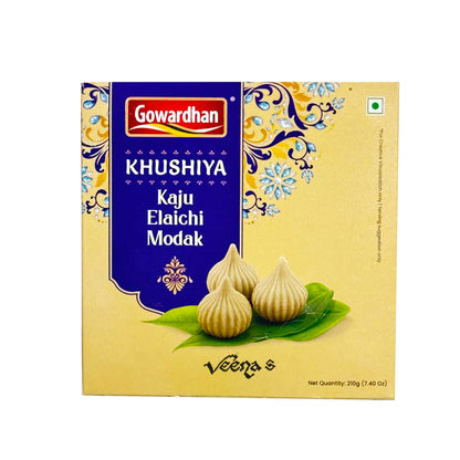 Buy Gowardhan Kaju Elaichi Modak 210g at Veenas.com - Online Indian Grocery Store UK