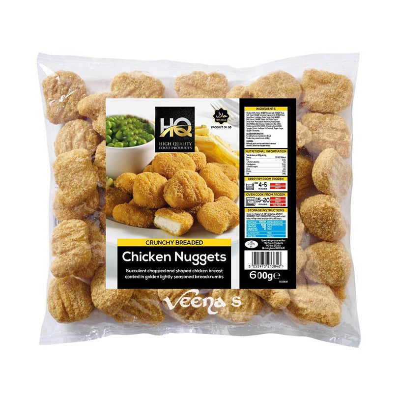 Buy HQ Crunchy Breaded Chicken Nuggets 600g at Veenas.com - Online Indian Grocery Store UK