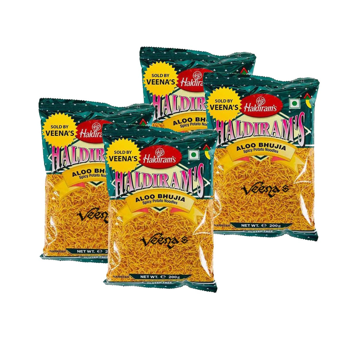 Buy Haldiram's Aloo Bhujia 200g (Pack of 4) at Veenas.com - Online Indian Grocery Store UK