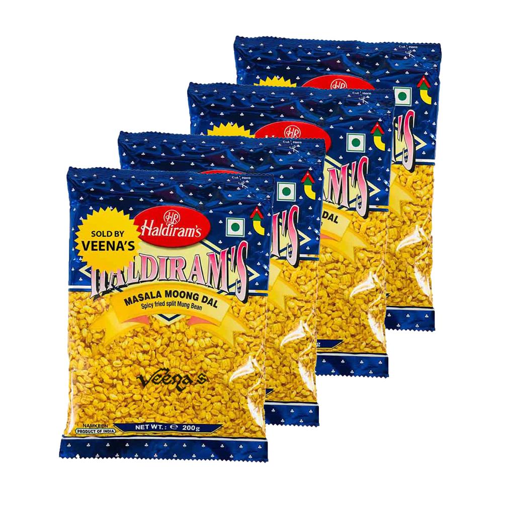 Buy Haldiram's Masala Moong Dal 200g (Pack of 4) at Veenas.com - Online Indian Grocery Store UK