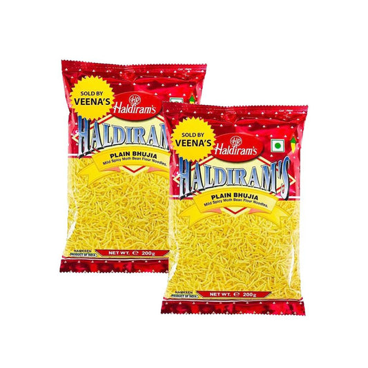 Buy Haldiram's Plain Bhujia 200g (Pack of 2) at Veenas.com - Online Indian Grocery Store UK