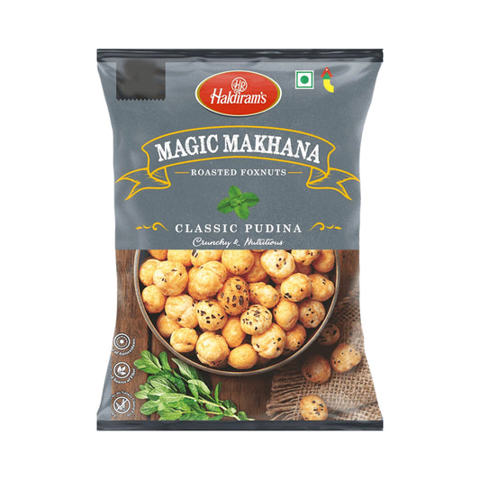 Buy Haldirams Roasted Foxnuts Makhana Pudina 30g at Veenas.com - Online Indian Grocery Store UK
