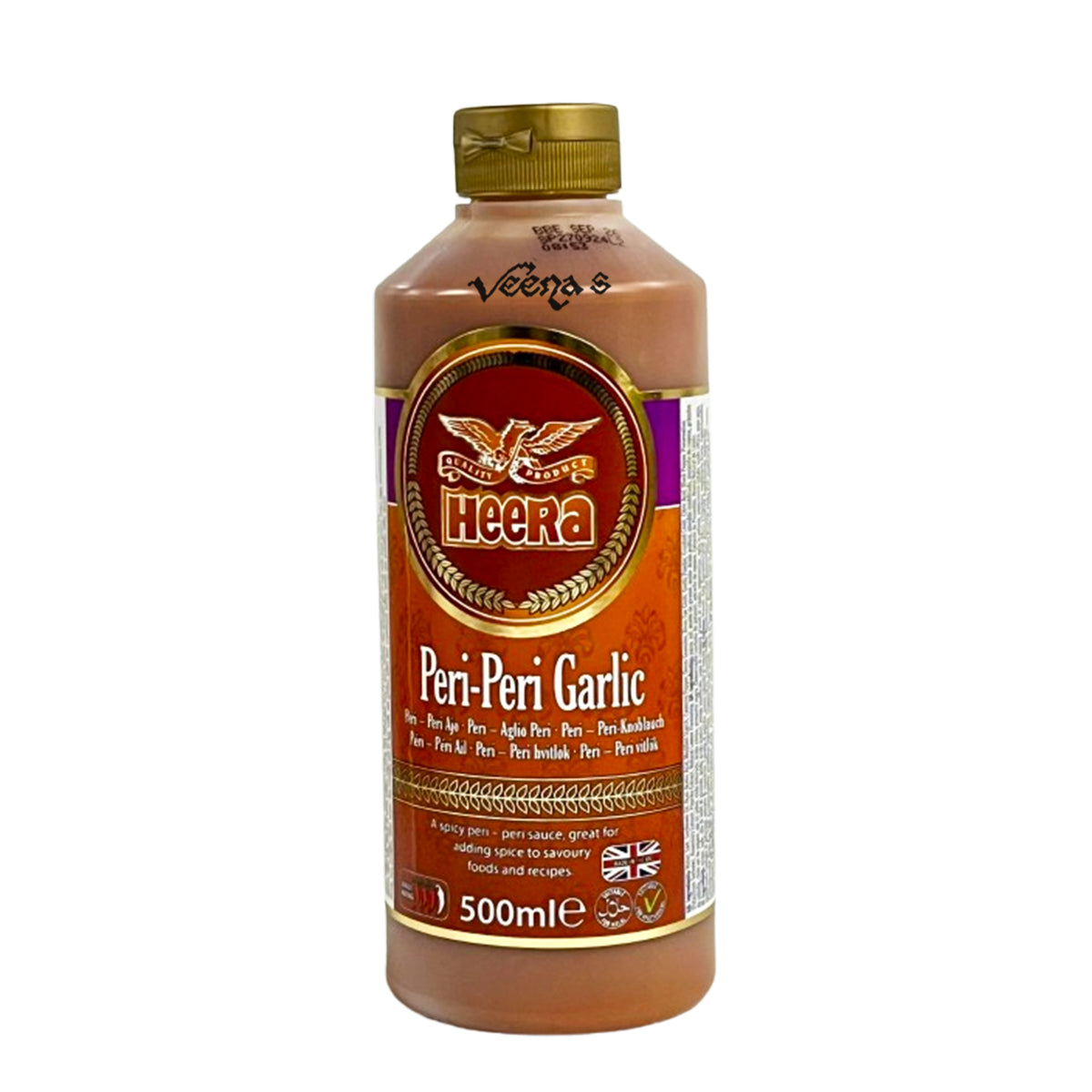 Buy Heera Peri Peri Garlic Sauce 500ml at Veenas.com - Online Indian Grocery Store UK