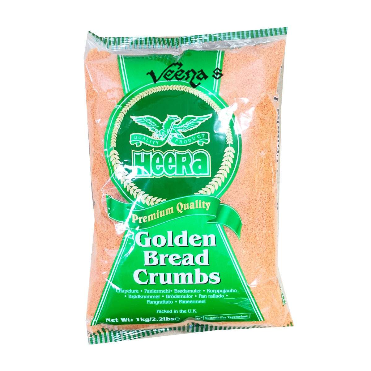Buy Heera Golden Bread Crumbs 1kg at Veenas.com - Online Indian Grocery Store UK