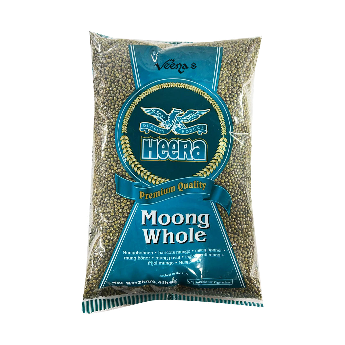 Buy Heera Moong Whole 2kg at Veenas.com - Online Indian Grocery Store UK