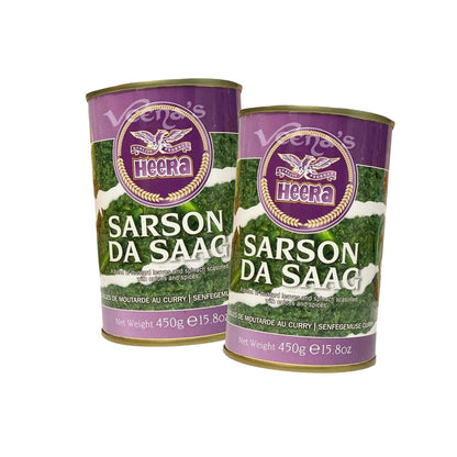 Buy Heera Sarson Da Saag 450g (Pack of 2) at Veenas.com - Online Indian Grocery Store UK