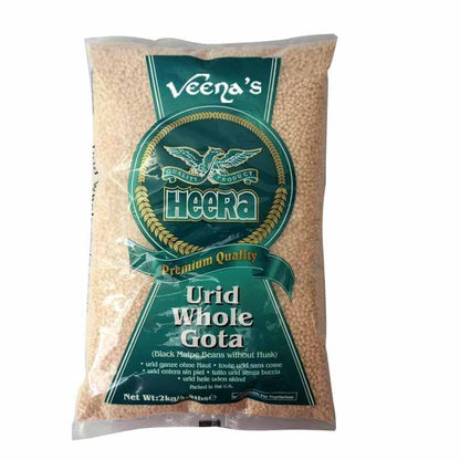 Buy Heera Urid Whole Gota 2kg at Veenas.com - Online Indian Grocery Store UK