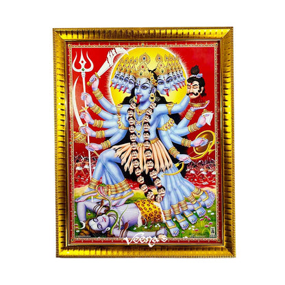 Buy Hindu God Photo Frame (Godness Kaali) (Size 30cm*24.5cm) at Veenas.com - Online Indian Grocery Store UK