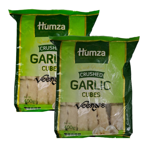 Humza Crushed Garlic Cubes Pack of 2 400g